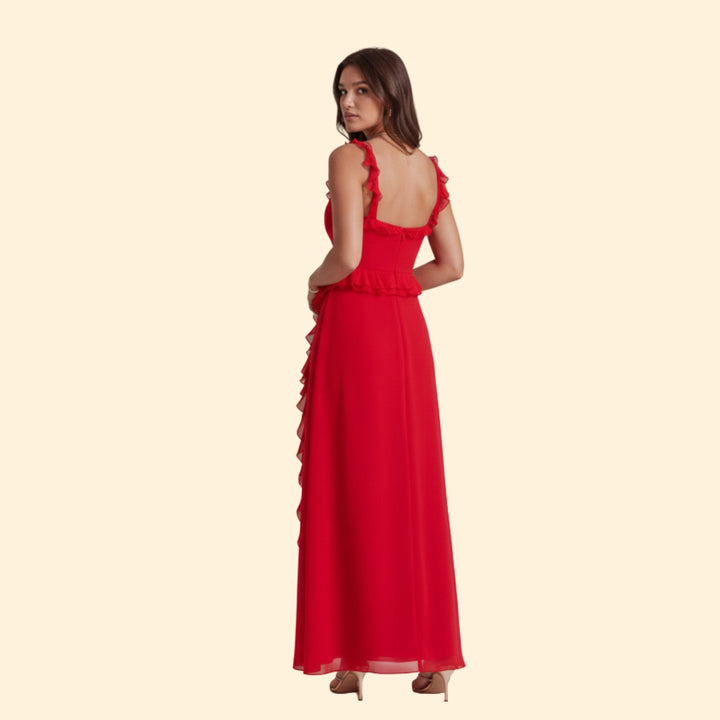 Women's Ruffle Hem Maxi Dress