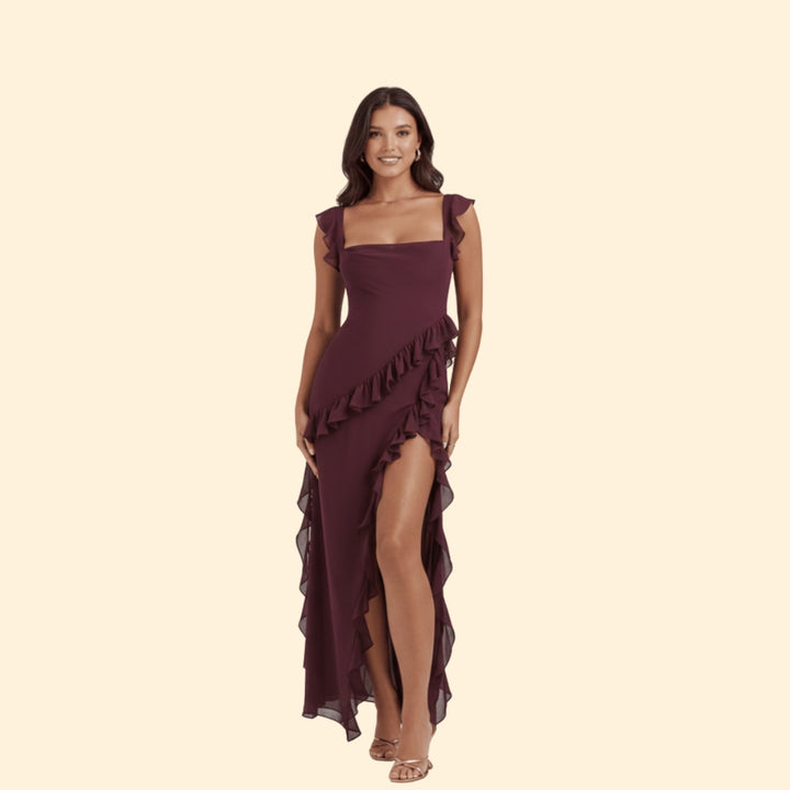 Women's Ruffle Hem Maxi Dress