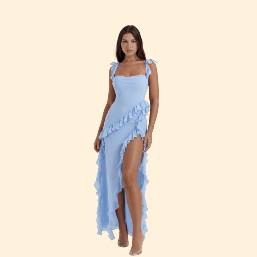 Women's Ruffle Hem Maxi Dress