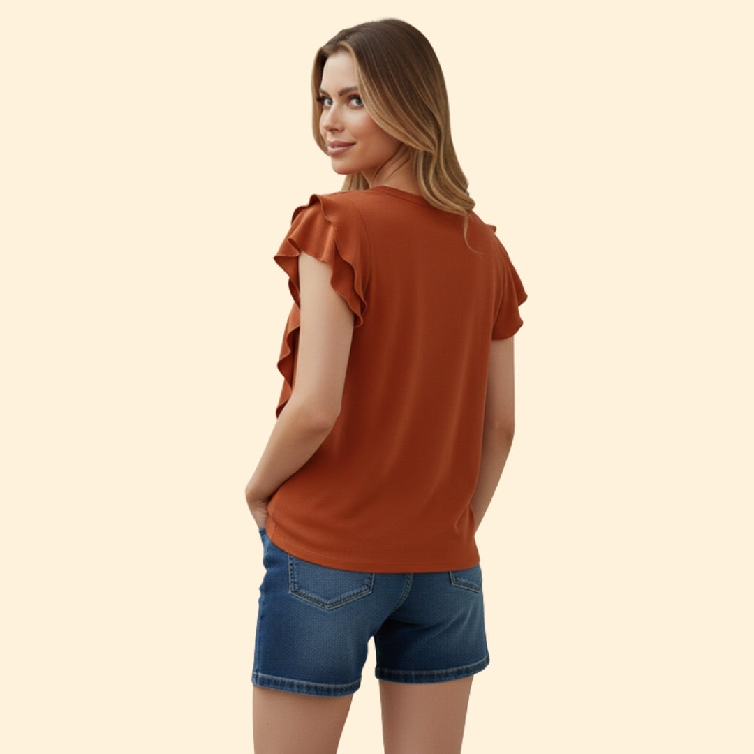 Women's Ruffle Sleeve Tee