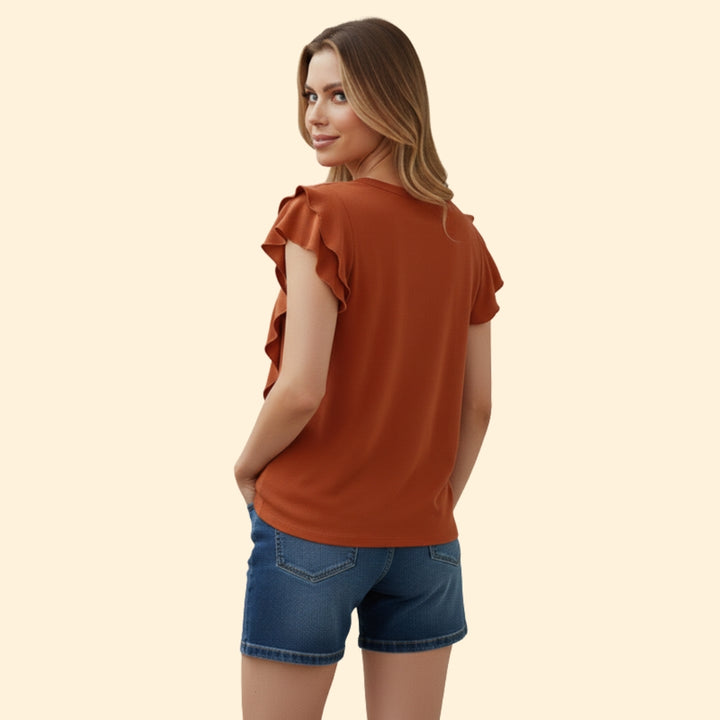 Women's Ruffle Sleeve Tee