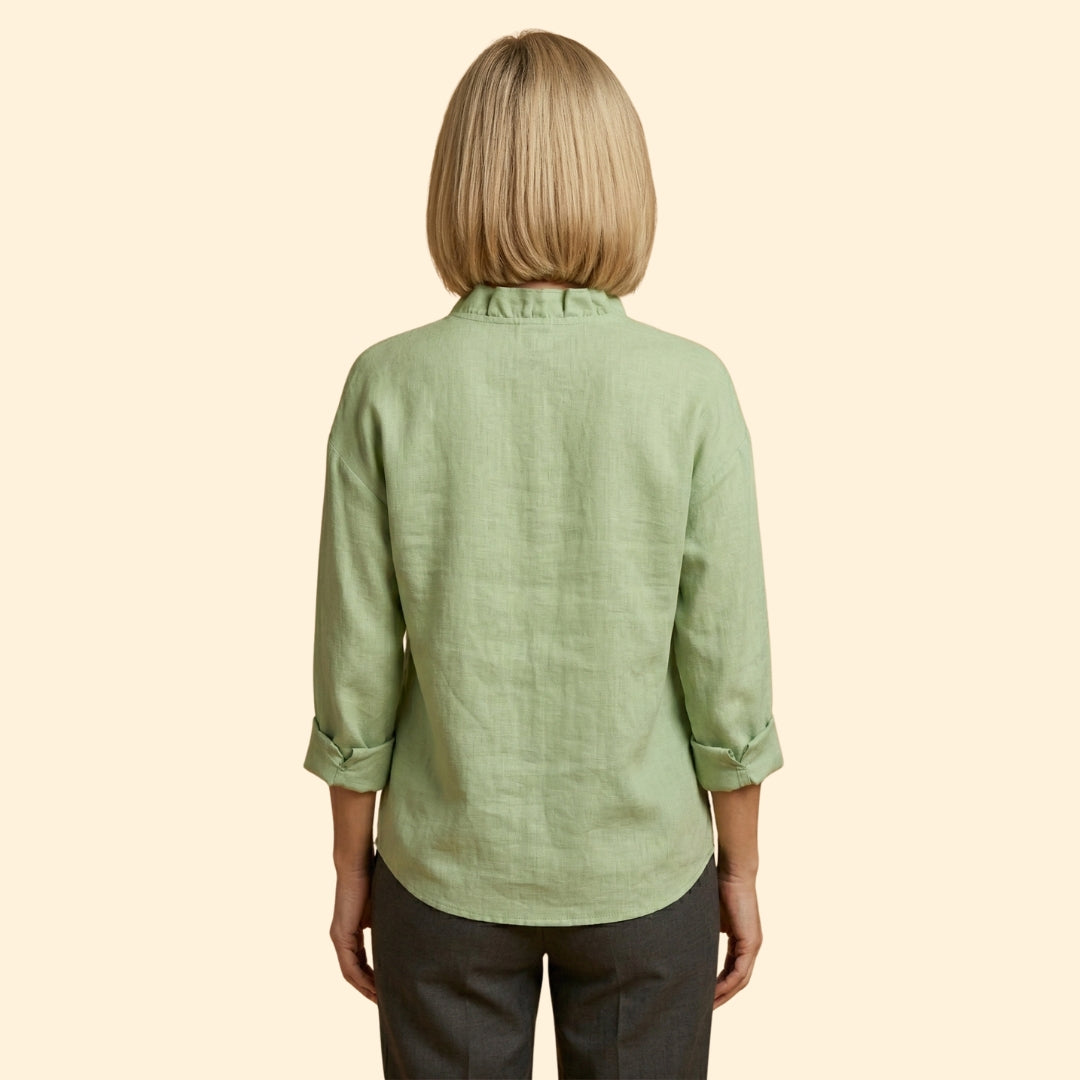 Women's Ruffle V-Neck Blouse