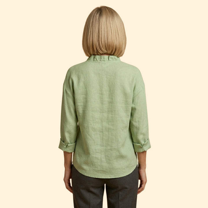 Women's Ruffle V-Neck Blouse