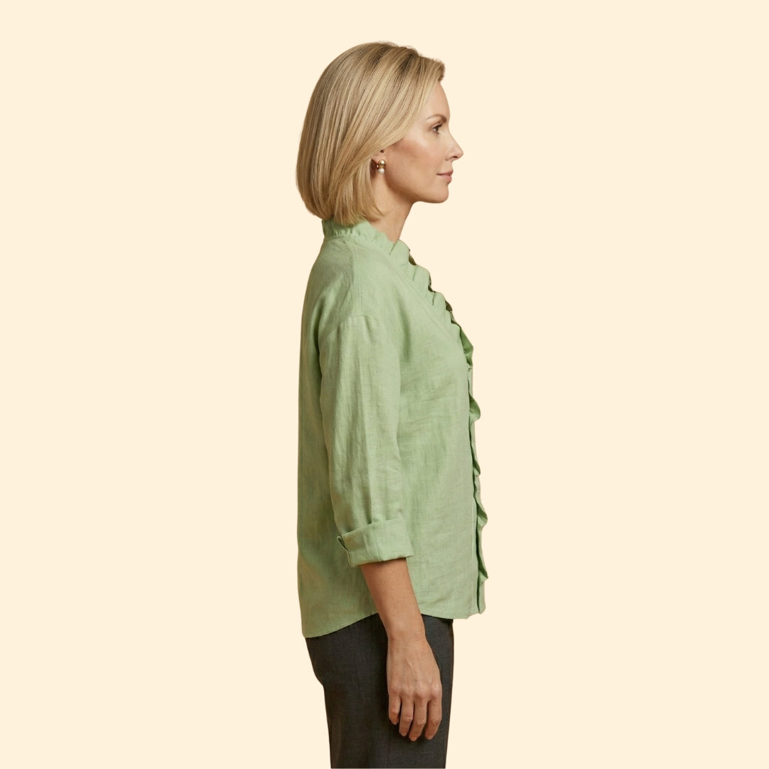 Women's Ruffle V-Neck Blouse