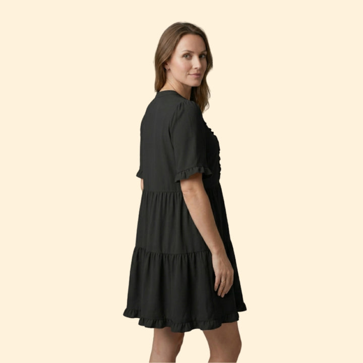 Women’s Ruffle V Neck Mini Dress