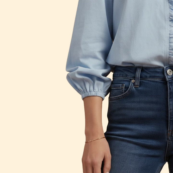 Women's Ruffled Button-Down Shirt