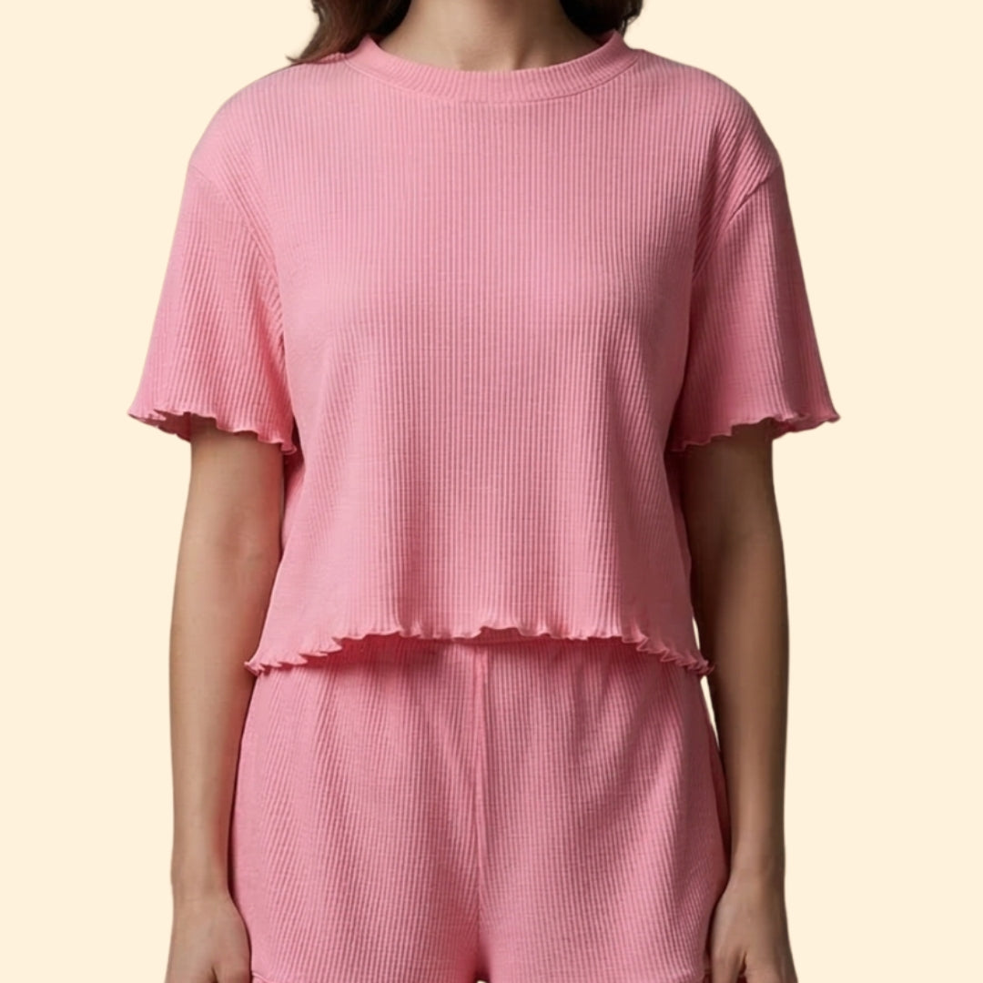 Women's Ruffled Lounge Set