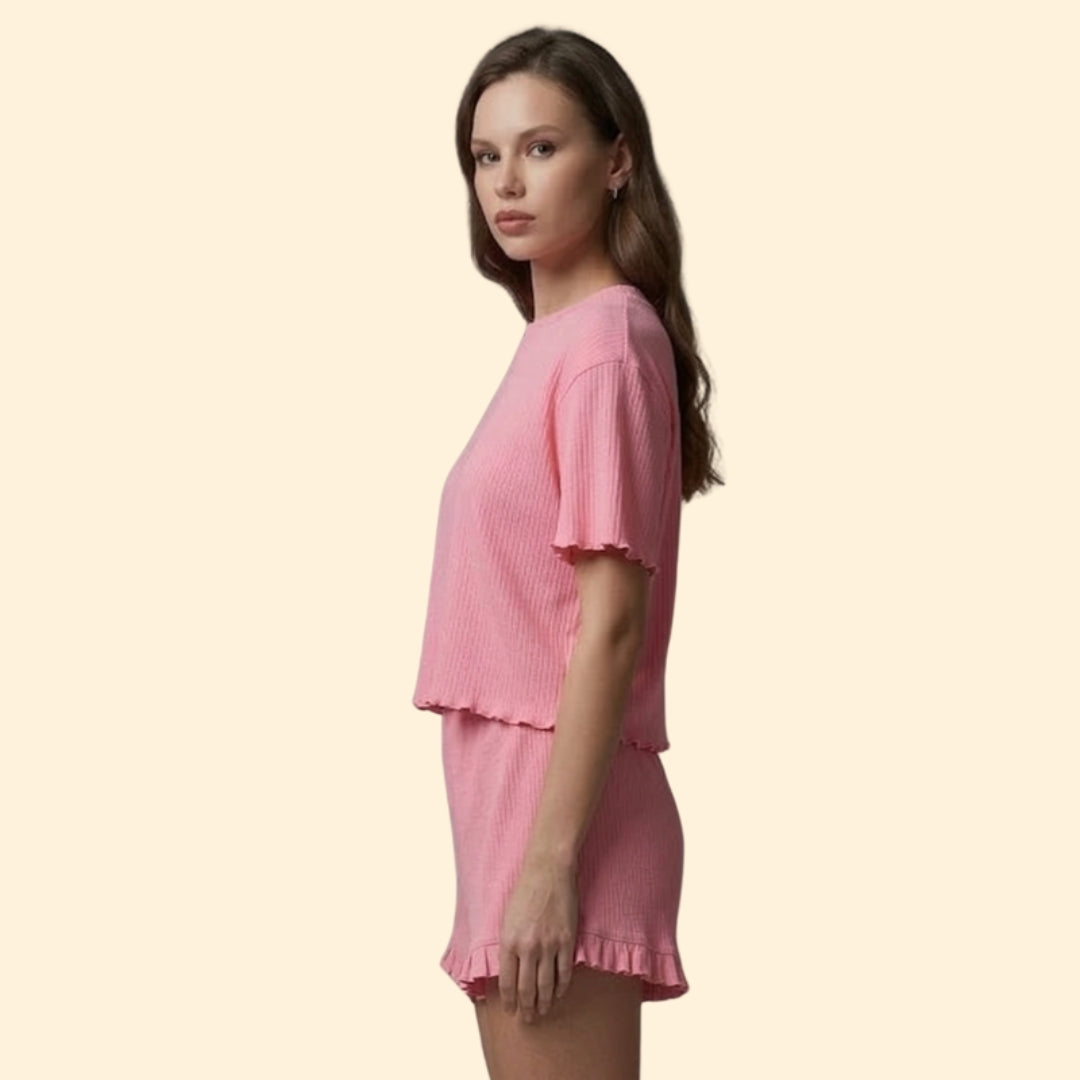 Women's Ruffled Lounge Set