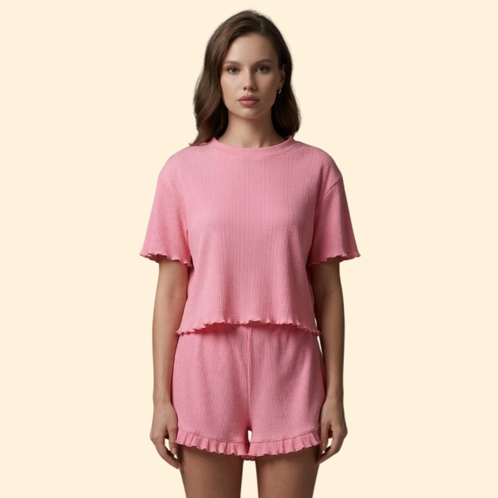 Women's Ruffled Lounge Set