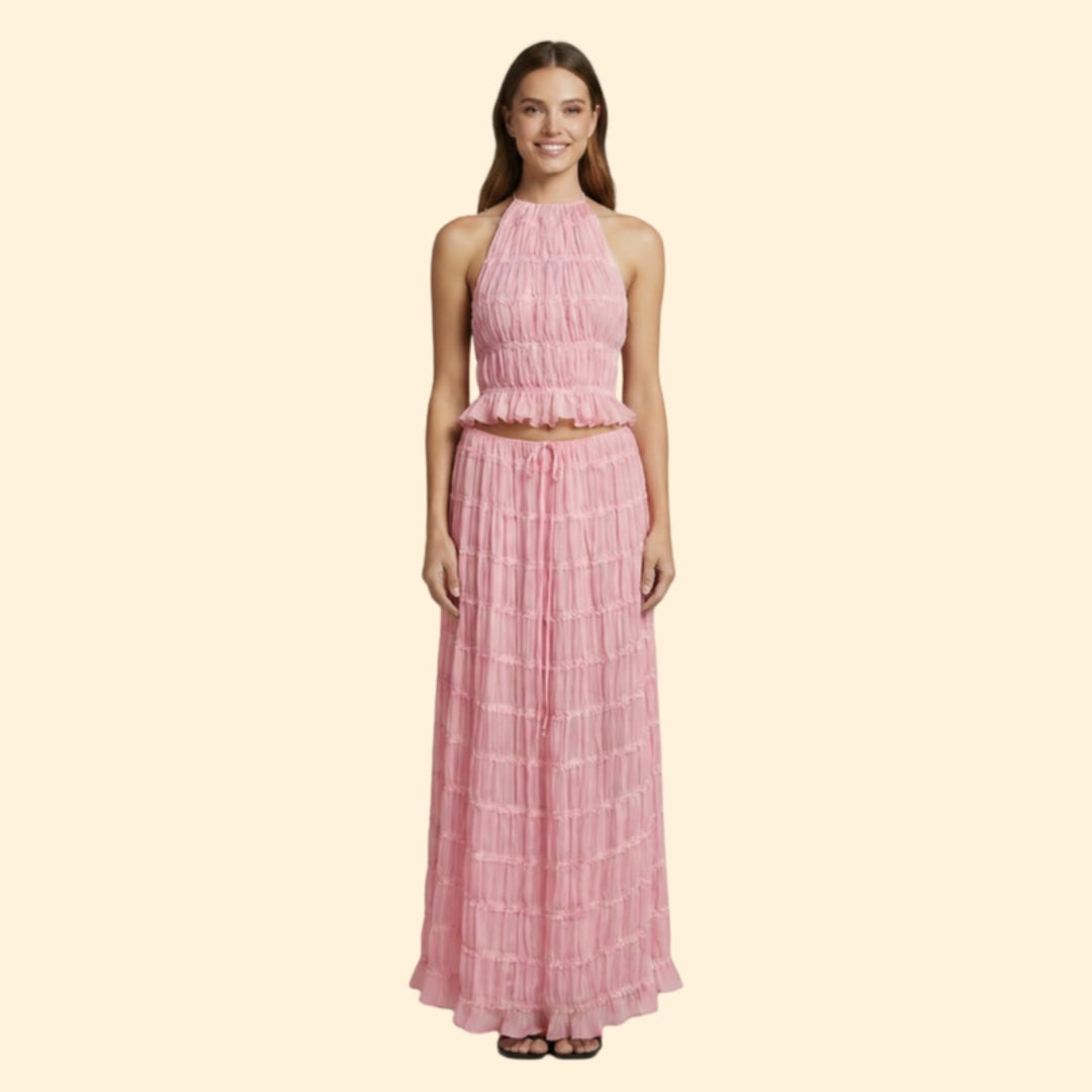 Women's Ruffled Maxi Set