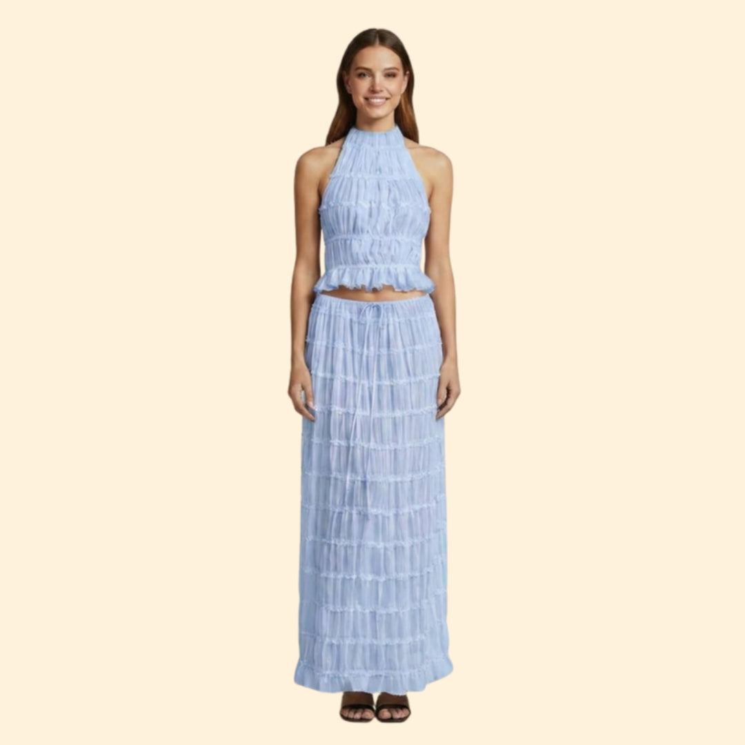 Women's Ruffled Maxi Set