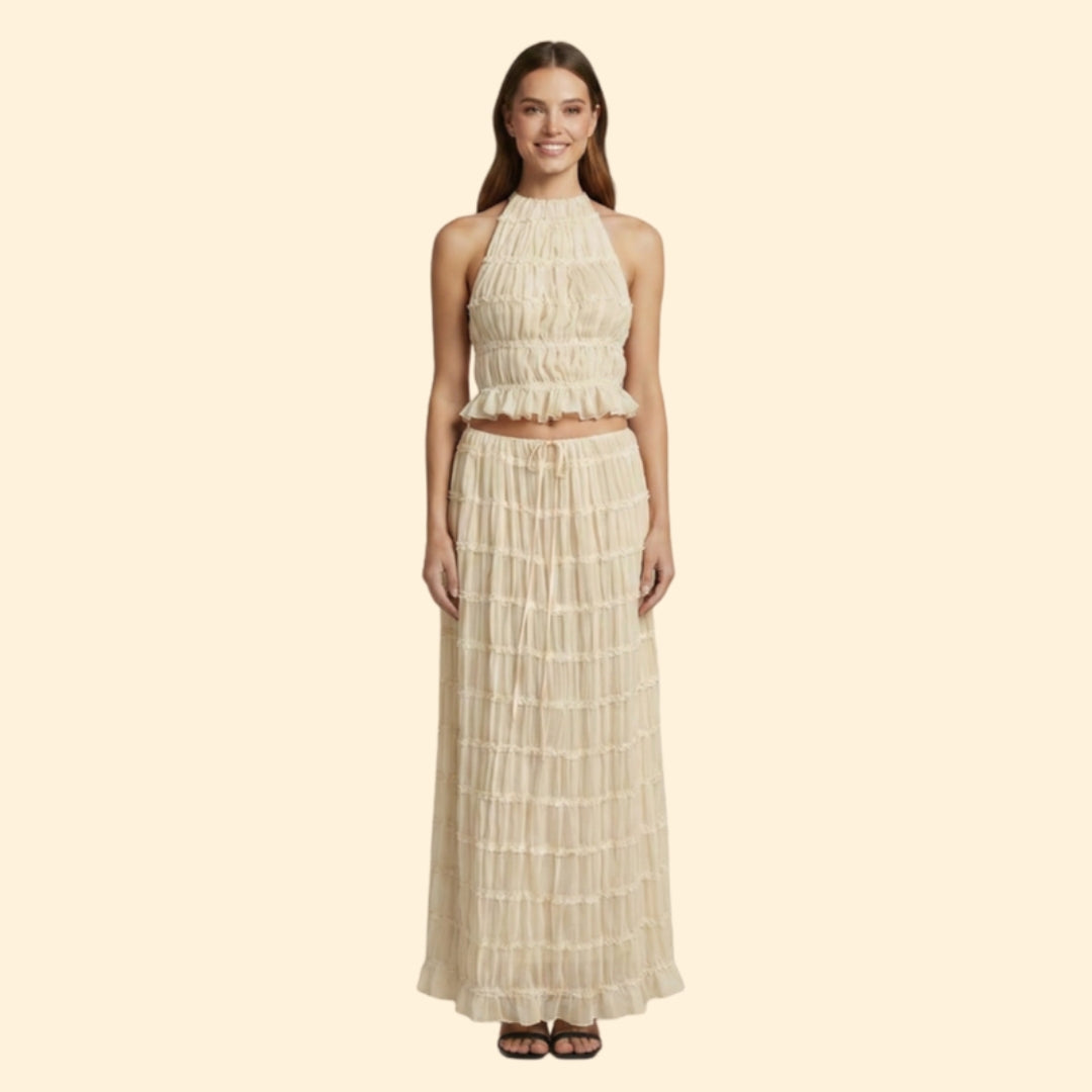 Women's Ruffled Maxi Set