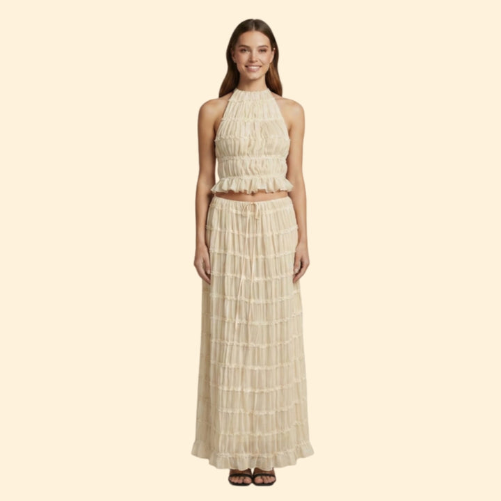 Women's Ruffled Maxi Set