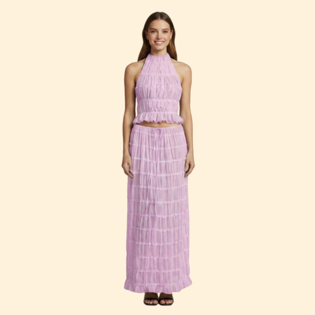 Women's Ruffled Maxi Set