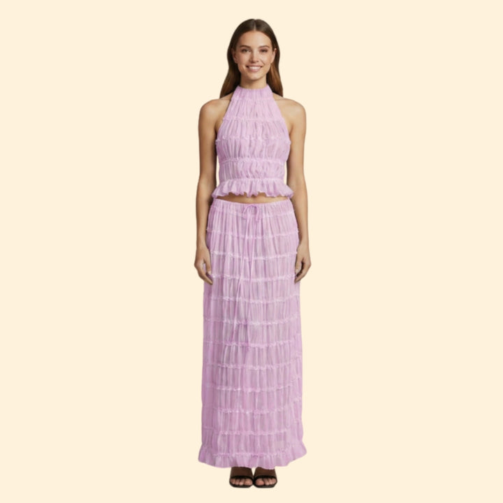 Women's Ruffled Maxi Set