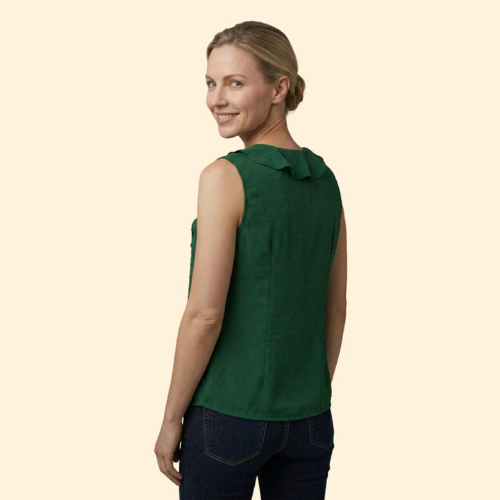 Women's Ruffled Polka Dot Top