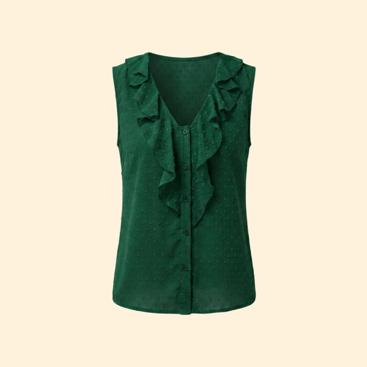 Women's Ruffled Polka Dot Top