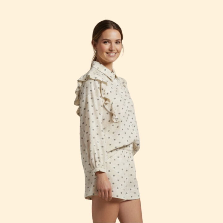Women's Ruffled Shirt Dress