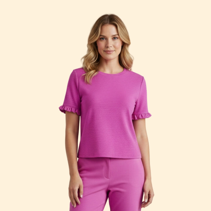 Women's Ruffled Sleeve Top