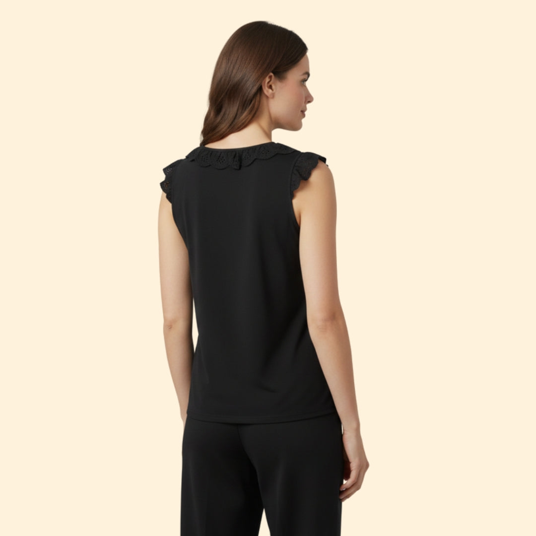 Women's Ruffled V-Neck Top