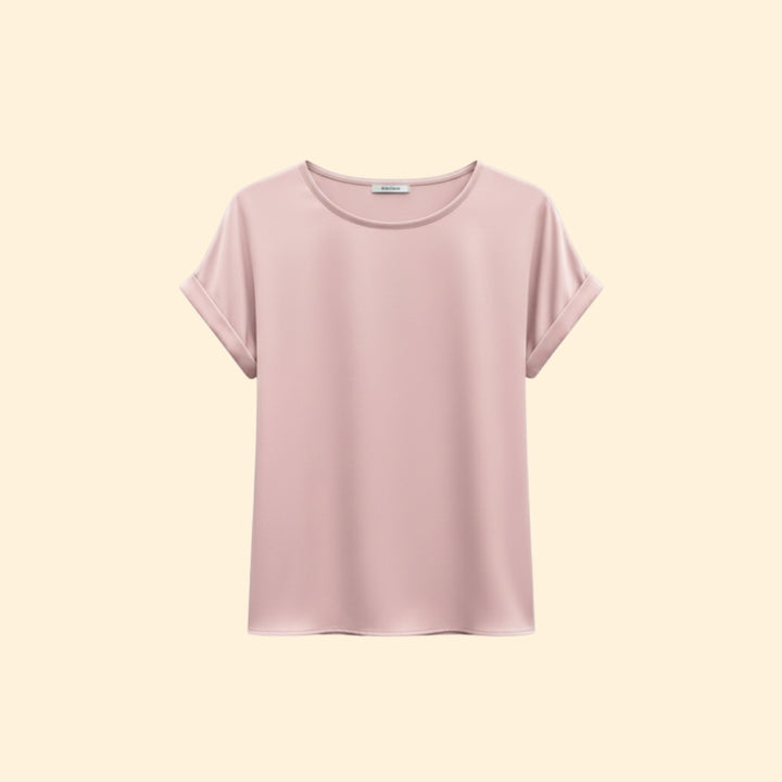 Women's Satin Roll Sleeve T-Shirt