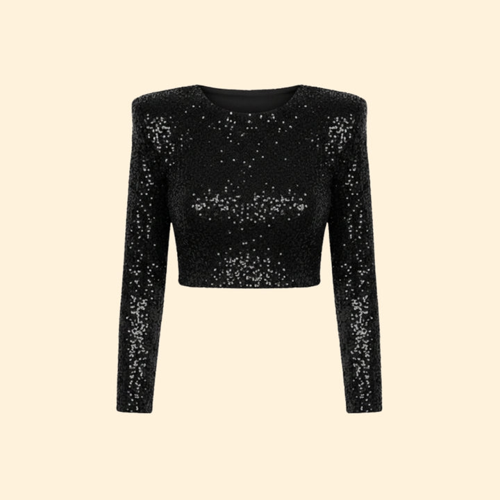 Women's Sequin Crop Top