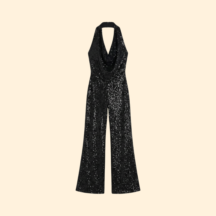 Women's Sequin Halter Jumpsuit