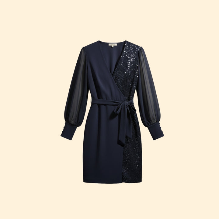 Women's Sequin Wrap Dress