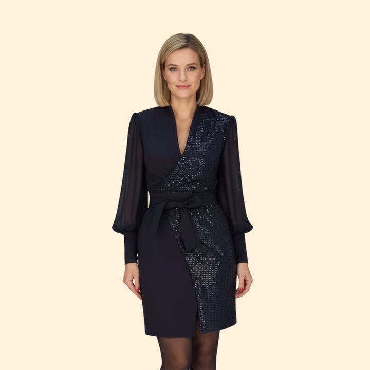 Women's Sequin Wrap Dress