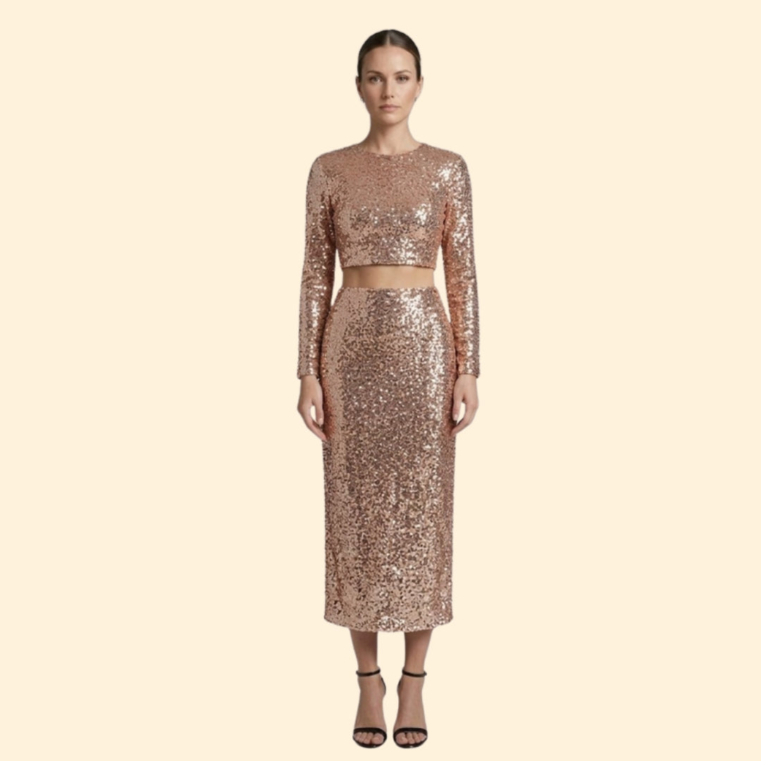 Women's Shimmering Sequin Set