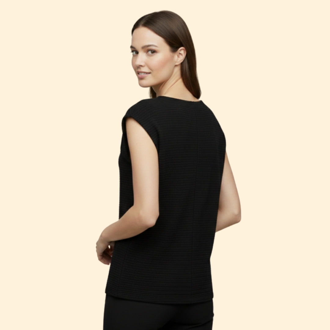 Women's Sleek Striped V-neck Shirt