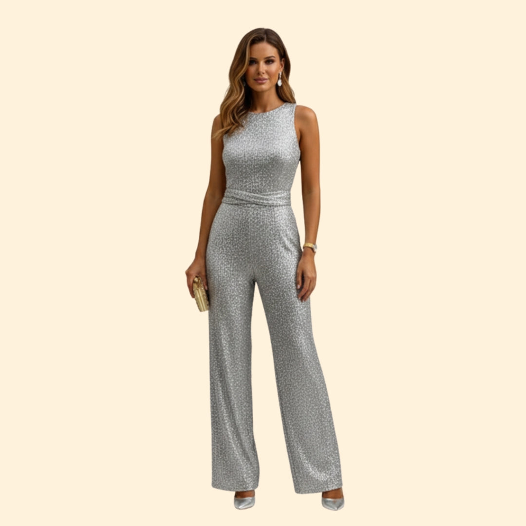 Women's Sleek Tie-Waist Jumpsuit
