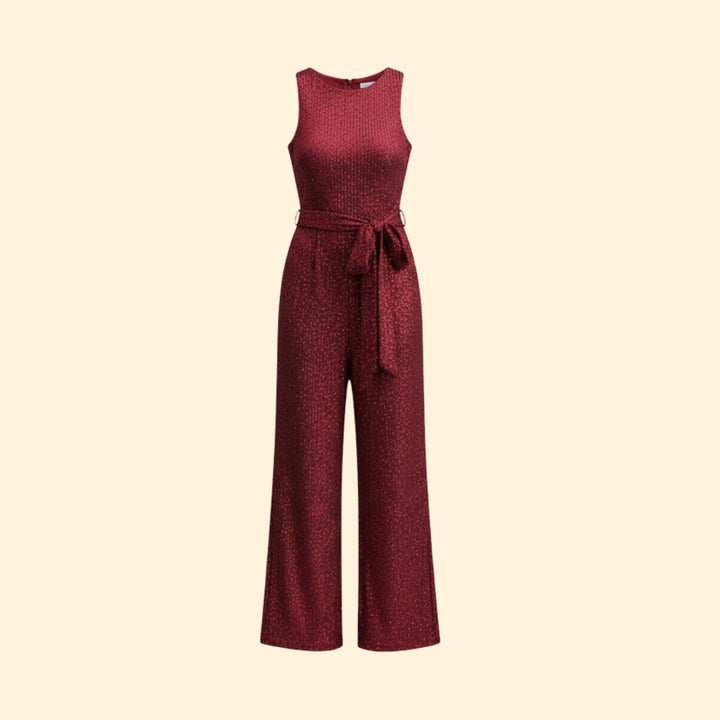 Women's Sleek Tie-Waist Jumpsuit