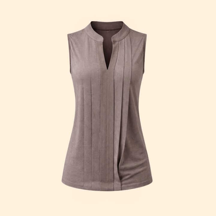 Women’s Pleated V-Neck Top