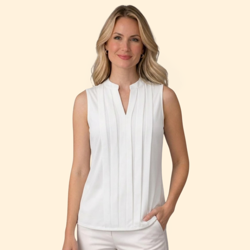 Women’s Pleated V-Neck Top