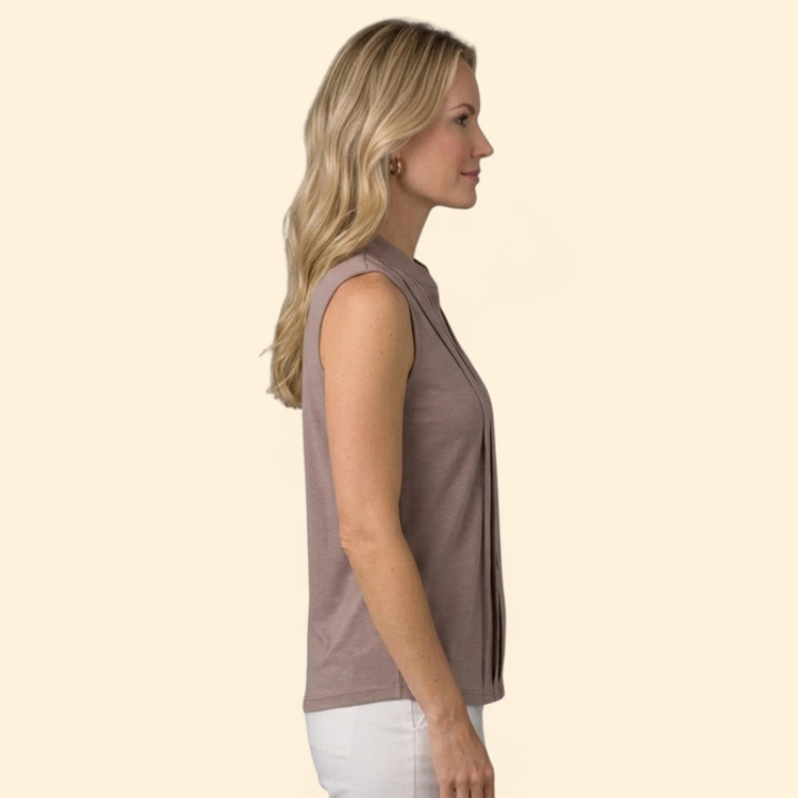 Women’s Pleated V-Neck Top