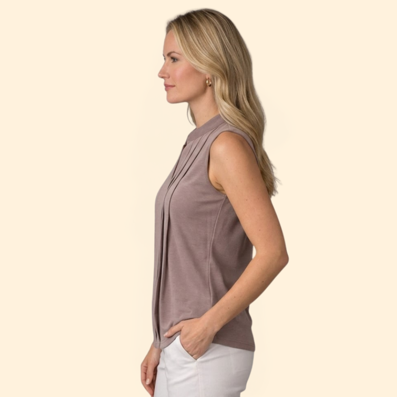 Women’s Pleated V-Neck Top
