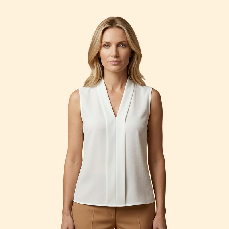 Women's Sleeveless Cotton Blouse