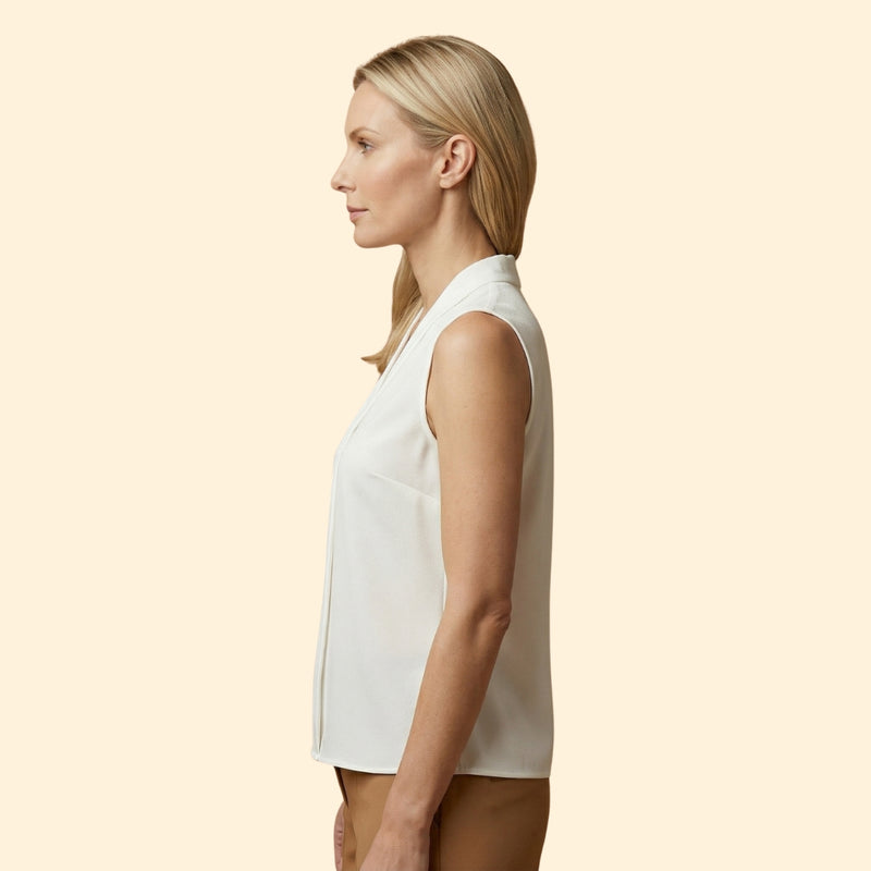 Women's Sleeveless Cotton Blouse