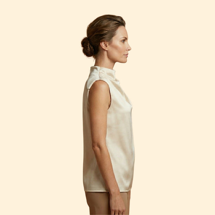 Women's Sleeveless Flowing Blouse