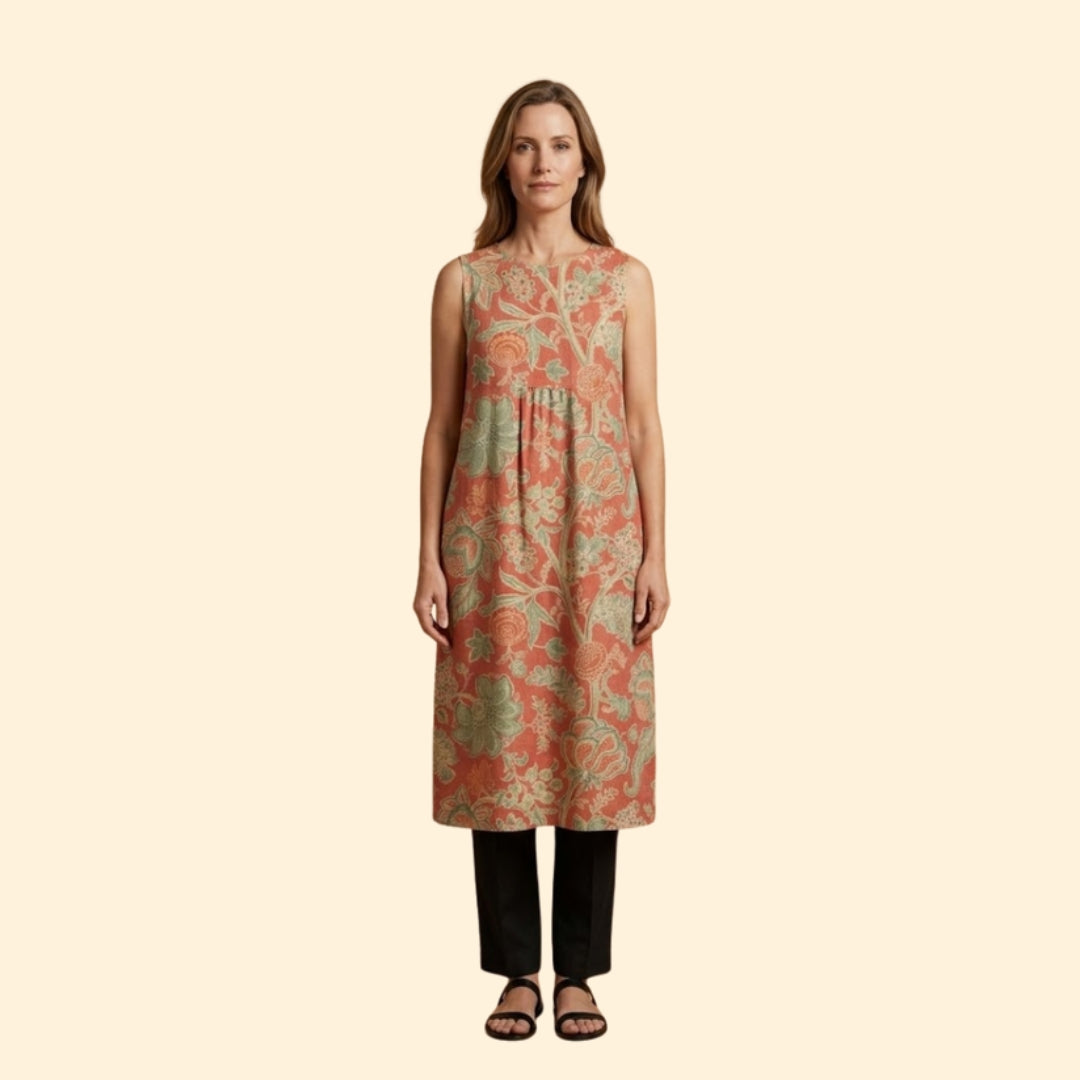 Women's Sleeveless Linen Dress