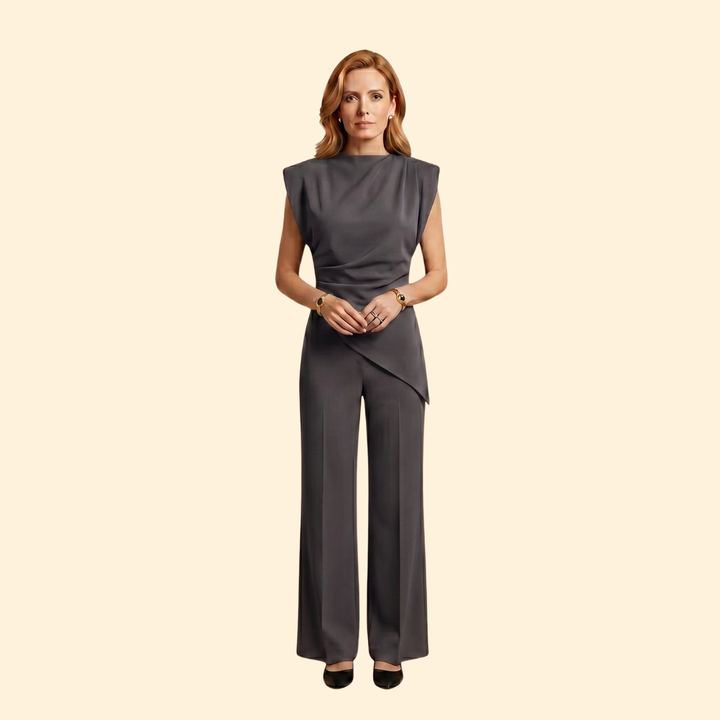 Women's Sleeveless Wide-Leg Jumpsuit