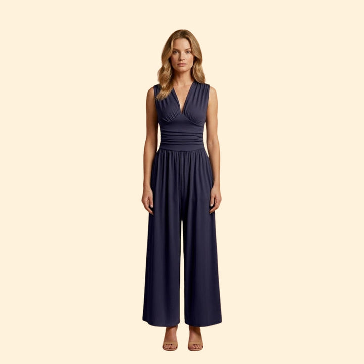 Women's Sleeveless Wide-Leg Jumpsuit