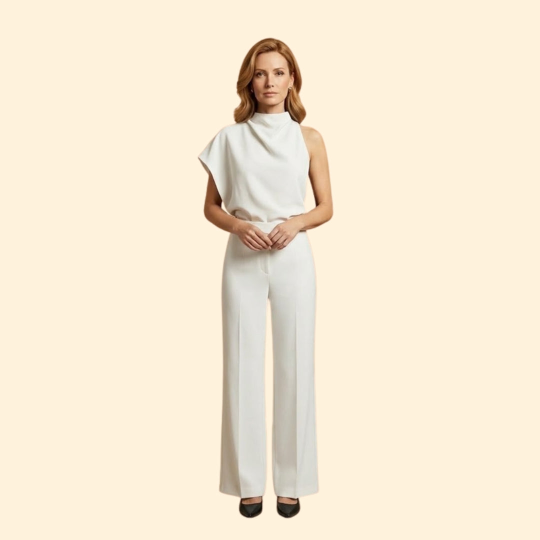 Women's Sleeveless Wide-Leg Jumpsuit