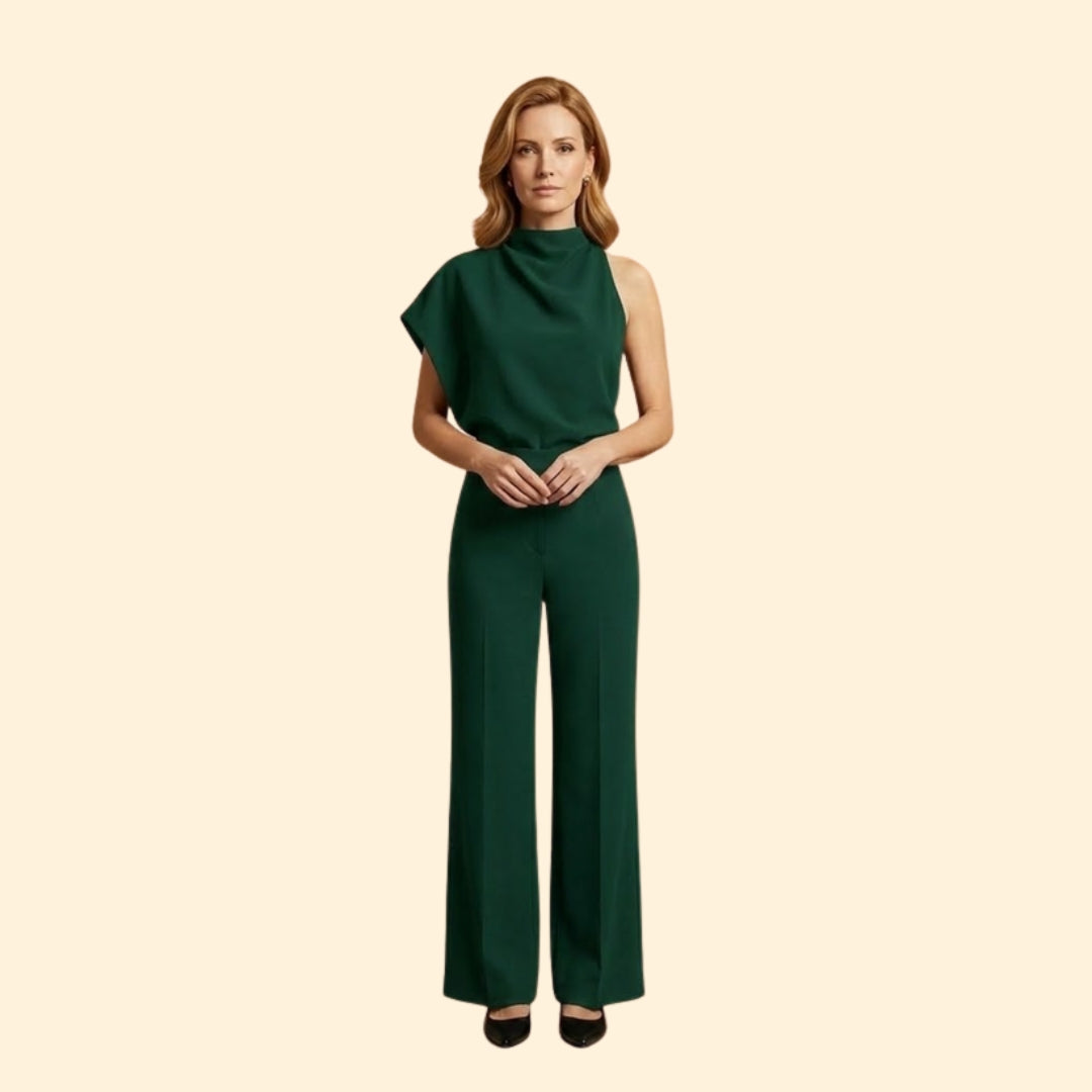 Women's Sleeveless Wide-Leg Jumpsuit