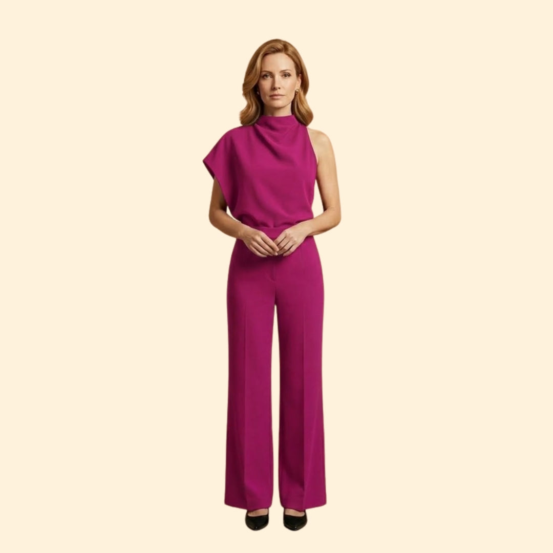 Women's Sleeveless Wide-Leg Jumpsuit