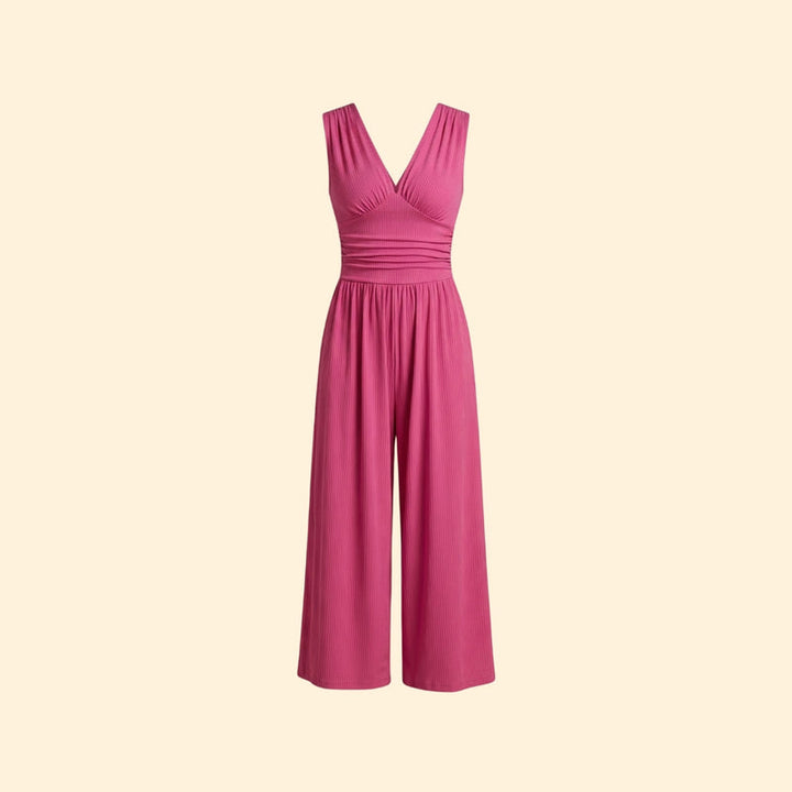 Women's Sleeveless Wide-Leg Jumpsuit