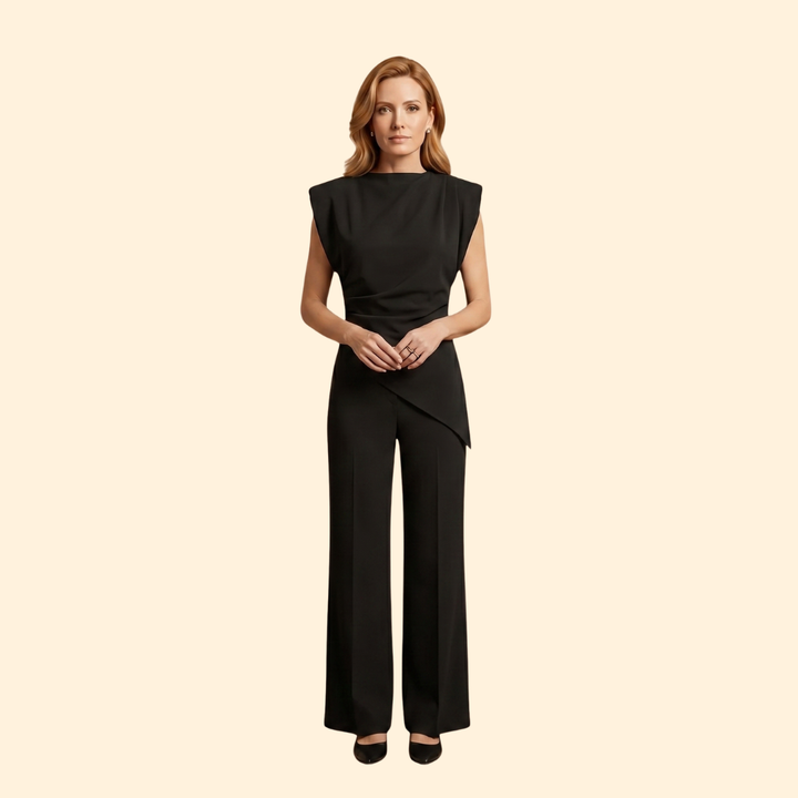 Women's Sleeveless Wide-Leg Jumpsuit