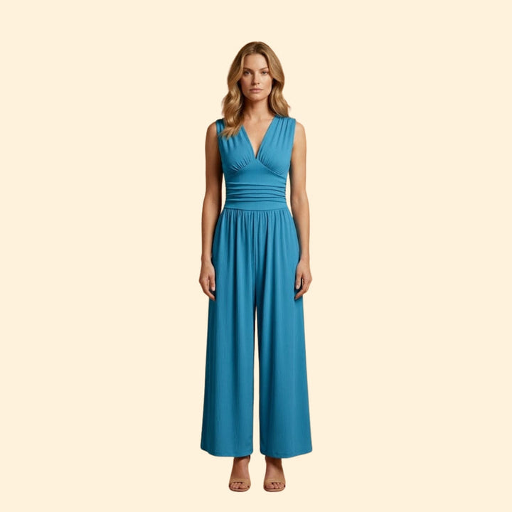 Women's Sleeveless Wide-Leg Jumpsuit