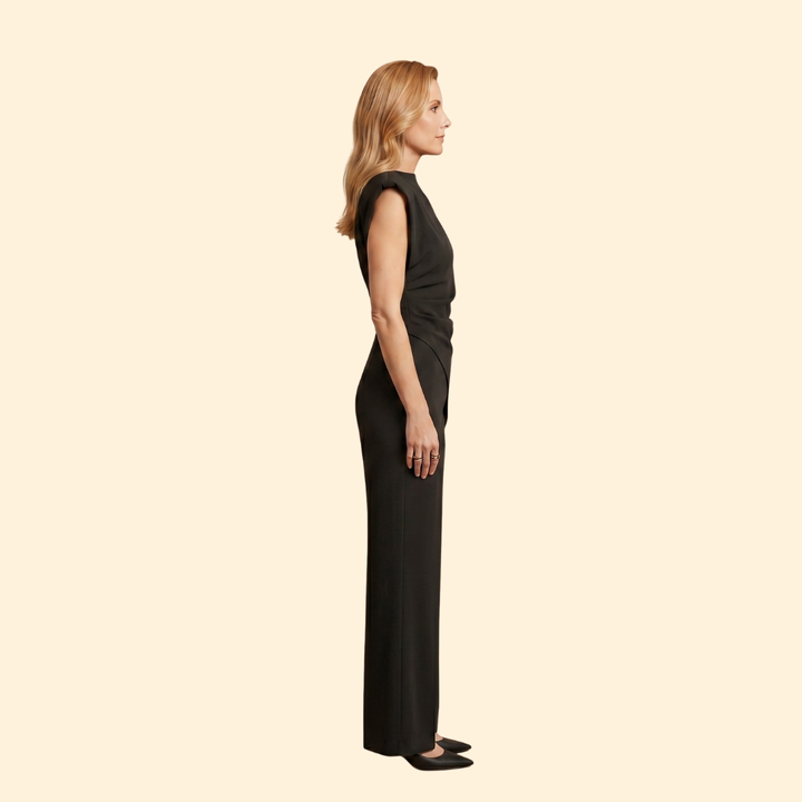 Women's Sleeveless Wide-Leg Jumpsuit